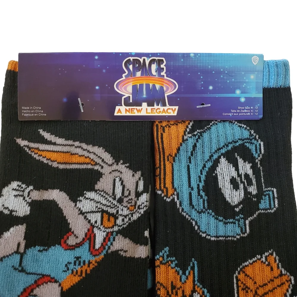 Space Jam A New Legacy‎ Bugs Bunny Tune Squad Crew Socks 2 Pairs New